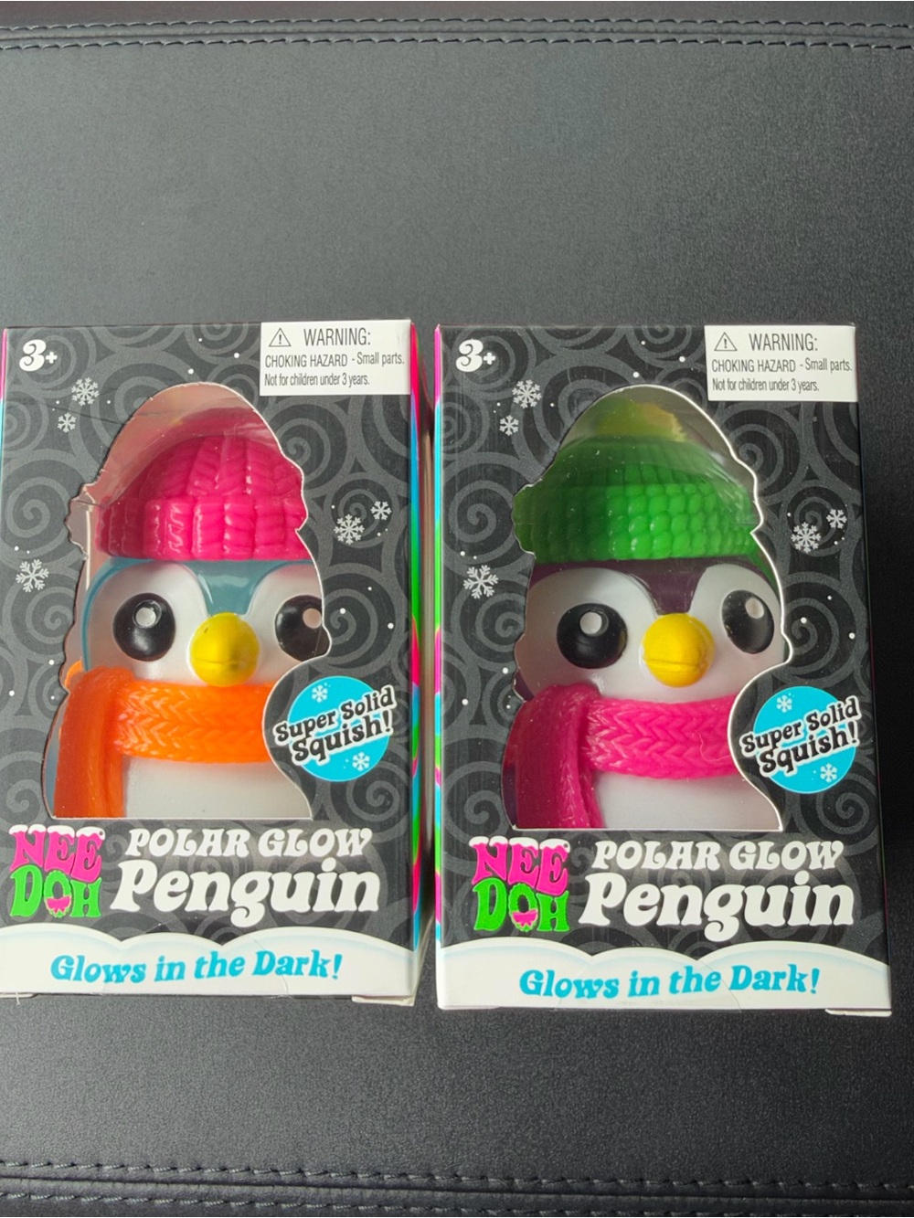 Needoh Polar Glow Penguin Bundle - Glow in the Dark Squish